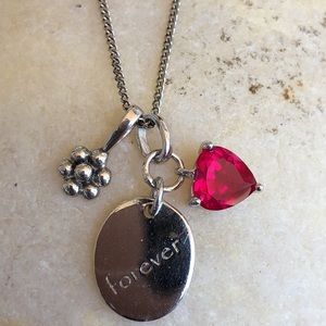 Forever Ruby Floral Pendant